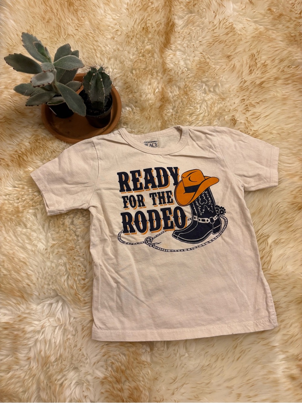3T Kids "Ready for the Rodeo" Graphic Tee - Cream